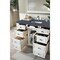 James Martin Vanities Bristol 48in Single Vanity, Bright White w/ 3 CM Charcoal Soapstone Quartz Top 157-V48-BW-3CSP - alternate 4